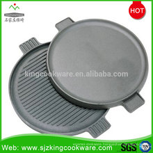 Round Barbecue Cast Iron Grill Sizzle Plate